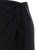Black Sarong Skirt In Silk Stretch Woman