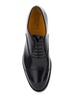 Black Oxford Shoes With Five Holes In Smooth Leather Man