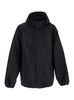 Balenciaga Black Jacket With Drawstring Hood And Maxi Logo Lettering Print On The Rear In Tech Fabric Man