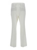 White Low Waist Flared Trousers In Technical Fabric Woman
