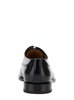 Black Oxford Lace-up With Toe Cap Detail In Brushed Leather Man