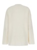 White Relaxed Crewneck Sweater In Cashmere Woman
