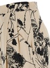 'edwina' White And Black Pants With All-over Floral Motif In Fabric Woman