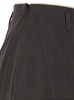 'sweet' Brown Asymmetric Skirt With Side Zip Closure In Linen And Viscose Blend Woman