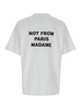 White Crewneck T-shirt With Slogan Print On The Front And Back In Cotton Man