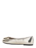 'gioia 03' Metallic Ballet Shoes With Love Birds Diamond Cut Logo In Laminated Leather Woman
