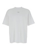 'slogan Classique' White Classic T-shirt With Logo Print In Cotton Blend Man