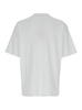 'slogan Classique' White Classic T-shirt With Logo Print In Cotton Blend Man