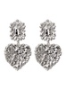 Crystal Heart Tiered Earrings