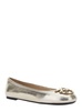 'gioia 03' Metallic Ballet Shoes With Love Birds Diamond Cut Logo In Laminated Leather Woman