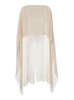 'herve' Beige Top With Boat Neckline And Semi Sheer Design In Silk Woman