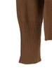 Brown Crewneck Sweater With Ribbed Trims In Cotton Woman