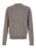 Saint Laurent Beige Crewneck Sweater With Cassandre In Cashmere Man
