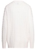 White Cable-knit Sweater In Cashmere Woman