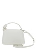'small Corner' White Handbag With Removable Shoulder Strap In Leather Woman