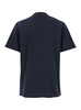 Stone Island Blue Crewneck T-Shirt With Logo Patch On The Front In Cotton Man