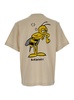 Beige T-shirt With Maxi Bee Print On The Back In Cotton Man