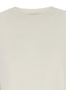 White Relaxed Crewneck Sweater In Cashmere Woman