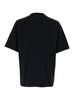 'slogan Classique' Black Classic T-shirt With Logo Print In Cotton Blend Man
