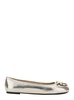 'gioia 03' Metallic Ballet Shoes With Love Birds Diamond Cut Logo In Laminated Leather Woman