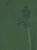 'privacy Please' Green Crewneck T-shirt With Tonal Logo Embroidery On The Front In Cotton Blend Woman