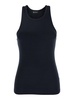 Black Top With Logo Printed On The Back In Modal Blend Woman