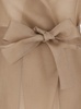 'james' Beige Jacket With Notched Revers And Adjustable Belt Closure In Silk Woman