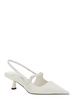 'Didi 45' White Décolleté with Low Stiletto Heel in Leather Woman
