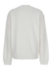 'privacy Please' White Crewneck T-shirt With Tonal Logo Embroidery On The Front In Cotton Blend Woman