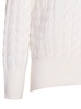 White Cable-knit Sweater In Cashmere Woman