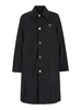 Ami Paris Black Coat With Classic Collar And Front Button Closure In Cotton Blend Man