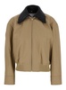 Bottega Veneta Beige Jacket With Removable Collar With Intrecciato Motif In Cotton Woman