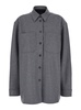The Andamane 'Tina' Grey Oversize Shirt In Wool Woman