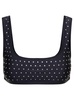 The Andamane Black Sports Bra With Crystals In Polyammide Woman