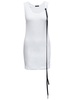 Ann Demeulemeester Sveva Top In White Ribbed Jersey