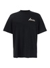 Amiri 'City'black Crewneck T-Shirt With Logo Detail On The Front And Maxi Logo Print On The Rear In Cotton Man
