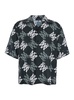 Amiri Black Shirt Shirt With All-Over Ma Quad Motif In Viscose Man
