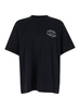 Amiri Black Crewneck T-Shirt With Amiri Arts District Logo Print In Cotton Man