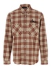 Amiri 'Shotgun' Beige Shirt With Logo Print On Front And Rear And  All-Over Check Motif In Cotton Man