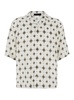 Amiri 'Stardust' White Bowling Shirt With Cuban Collar And All-Over Print In Tech Fabric Man