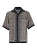 Amiri Black Bowling Shirt With Leopard Print In Silk Man