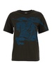 Burberry Brown Crewneck T-Shirt With Equestrian Knight Print In Cotton Woman