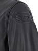 Black Bomber Jacket With D Logo Detail In Leather Man