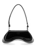 'Play' Black Shoulder Bag With Oval D Logo Detail On The Front In Ecoleather Woman