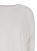 White Shirt With Boart Neckline In Linen Woman