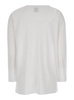 White Shirt With Boart Neckline In Linen Woman