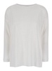 White Shirt With Boart Neckline In Linen Woman