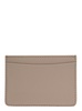 Grey Card Holder With Logo In Hammered Leather Woman