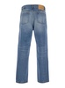 Blue Jeans With Tapered Leg And Logo Patch On The Rear In Denim Man