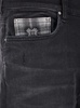 'Ma Quad Plais Mx1' Black Jeans With Ripped Details On The Front And Decorative Patches In Denim Man